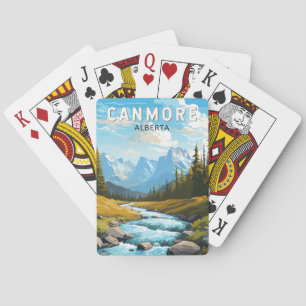 Canmore Canada Travel Art Vintage Poker Cards