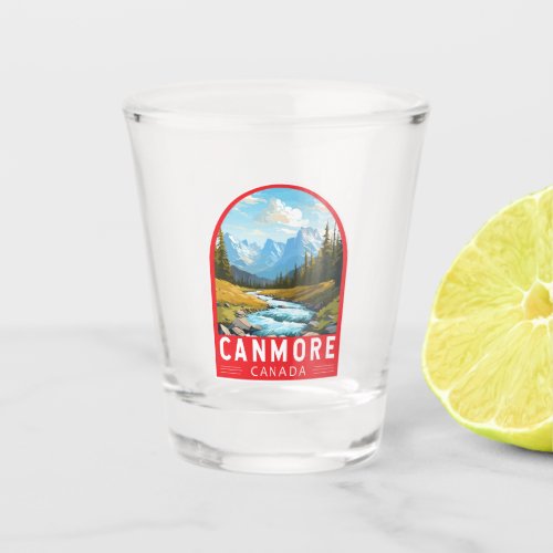 Canmore Canada Travel Art Vintage Shot Glass