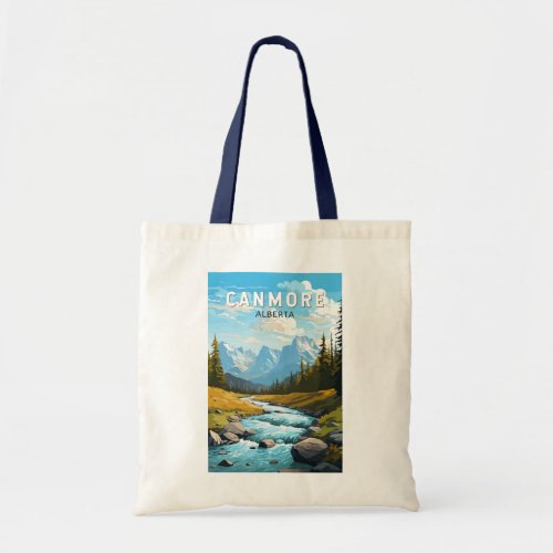 Canmore Canada Travel Art Vintage Tote Bag