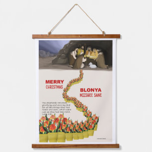 Canna Lilies Visit the Manger Hanging Tapestry