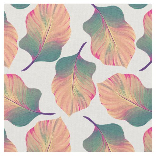Canna Tropicanna Leaves in Pastel Fabric