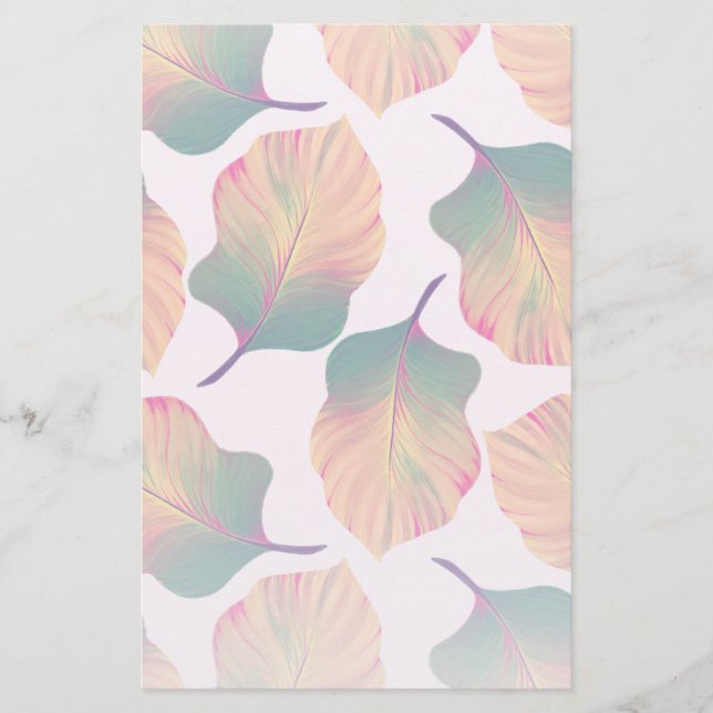 Canna Tropicanna Leaves in Pastel Stationery (Front)