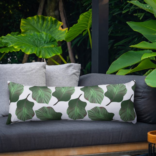 Canna Tropicanna Tropical Leaves, Green Body Pillow (Green Canna Tropicanna Pattern Body Pillow)