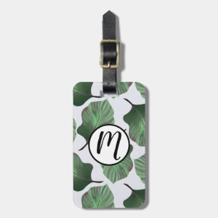 Canna Tropicanna Tropical Leaves, Green Luggage Tag