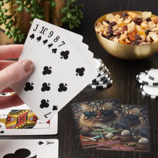 Cannabis-Connoisseur Kitty Happy 420 Weed Day! Playing Cards
