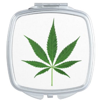 Cannabis Rex (marijuana Leaf Design) ~ Compact Mirror by TheWhippingPost at Zazzle