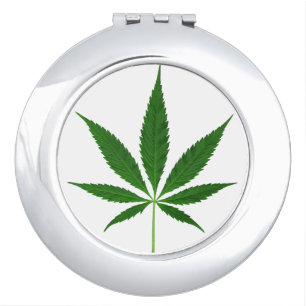 CANNABIS REX (marijuana leaf design) ~ Compact Mirror