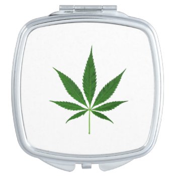Cannabis Rex (marijuana Leaf Design) ~ Mirror For Makeup by TheWhippingPost at Zazzle