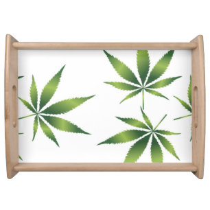 Cannabis- Zazzle_Growshop. Serving Tray