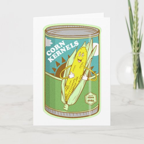 Canned corn Tinned cord Card