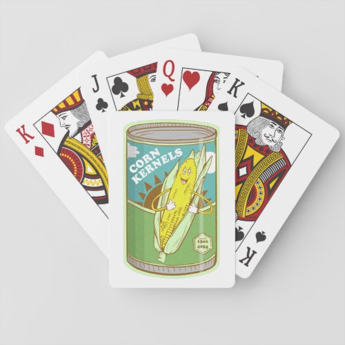 Canned corn Tinned cord Poker Cards