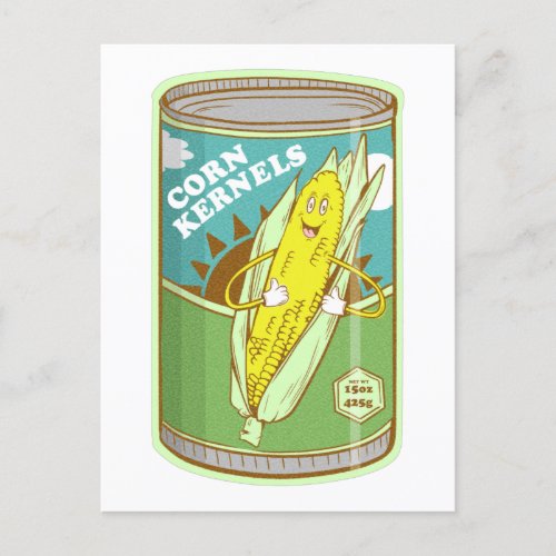 Canned corn Tinned cord Postcard