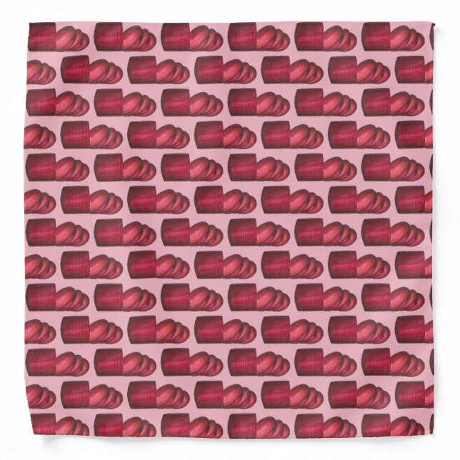 Canned Cranberry Sauce Thanksgiving Dinner Pink Bandana (Front)