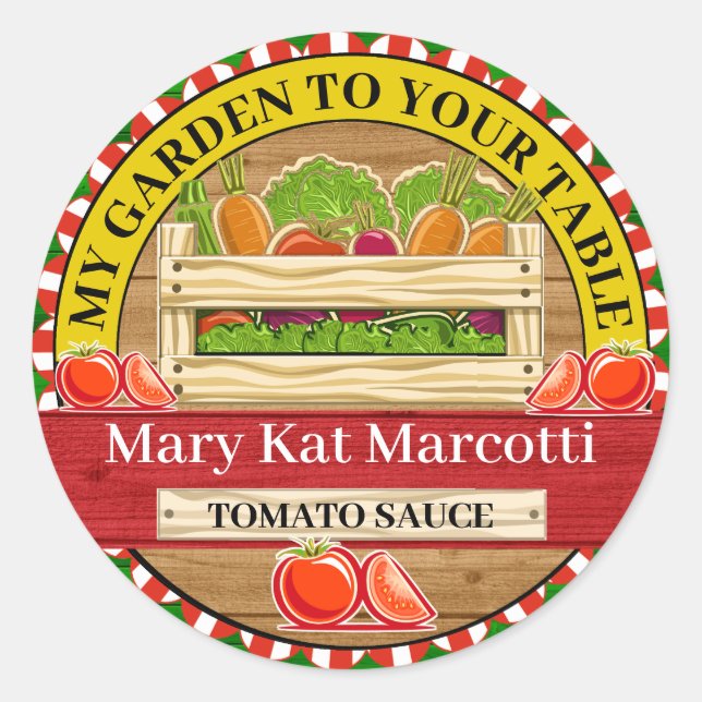 Canned From the Garden Farm Sticker (Front)
