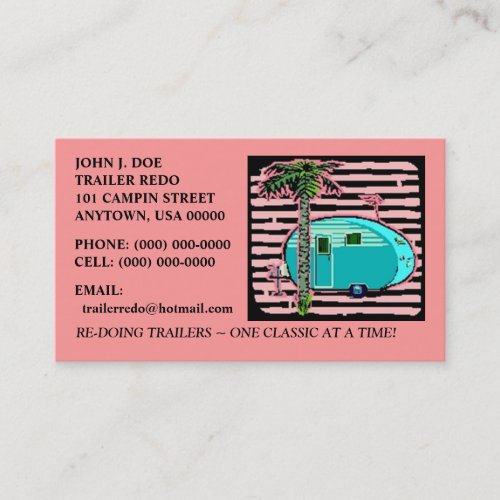 CANNED HAM VINTAGE TRAVEL TRAILERS BUSINESS CARDS!