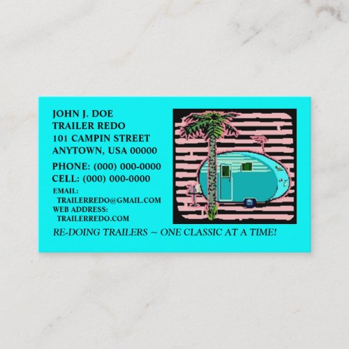 CANNED HAM VINTAGE TRAVEL TRAILERS BUSINESS CARDS BUSINESS CARD