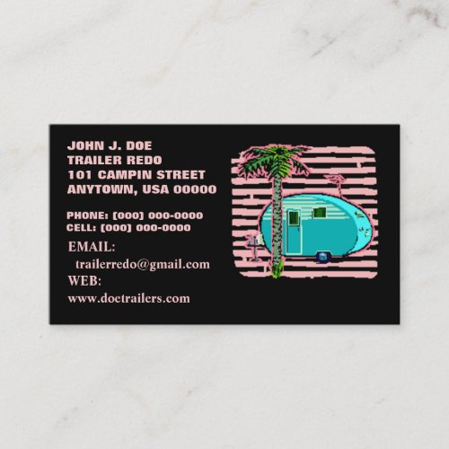 CANNED HAM VINTAGE TRAVEL TRAILERS BUSINESS CARDS BUSINESS CARD
