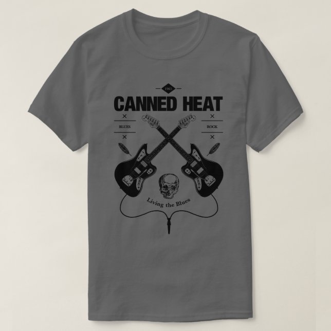 Canned Heat Guitar Vintage Logo T-Shirt (Design Front)