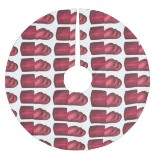 Canned Jellied Cranberry Sauce Christmas Dinner Brushed Polyester Tree Skirt