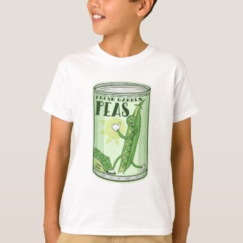 Canned Peas Retro Advertising Poster T-shirt by earlykirky at Zazzle
