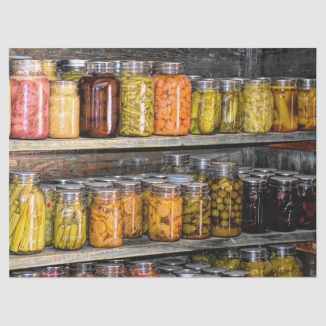 Canned Preserves Fall Harvest Tissue Paper (Front)