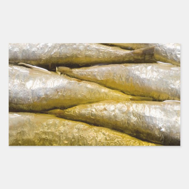 Canned Sardines Rectangular Sticker (Front)