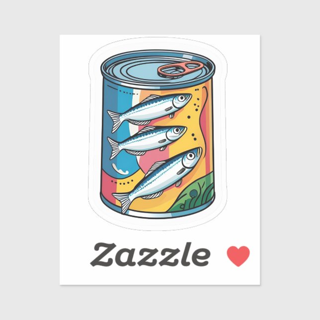 Canned sardines sticker (Sheet)