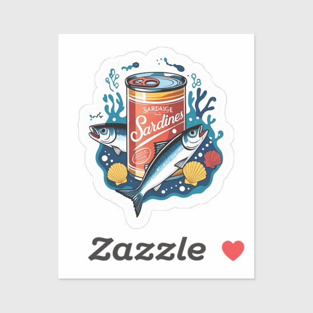Canned sardines sticker (Sheet)