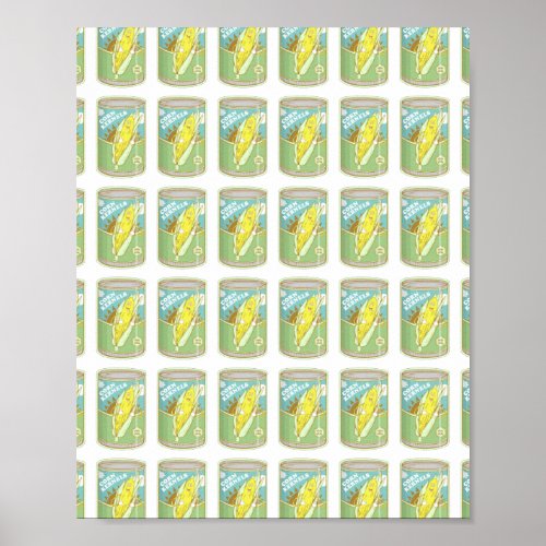 Canned Sweetcorn Pop art Retro poster