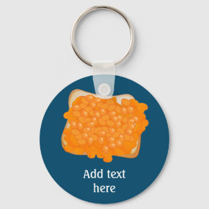 Canned Tomato Beans on Toast Slice - UK style Keychain