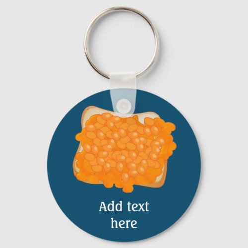 Canned Tomato Beans on Toast Slice _ UK style Keychain