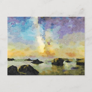 *~* Cannelle Beach Italia Italy Sunset AP12 Postcard
