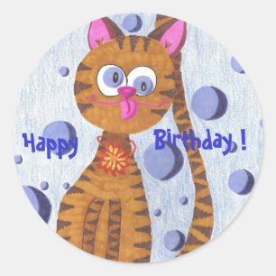 Cannelle the cat Happy, Birthday ! stickers