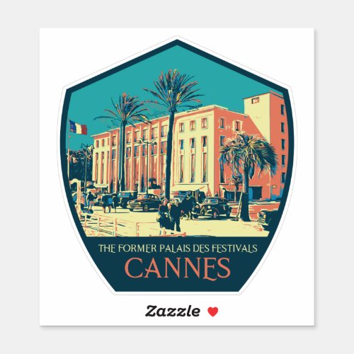 Cannes city France the former Palais des Festivals Sticker
