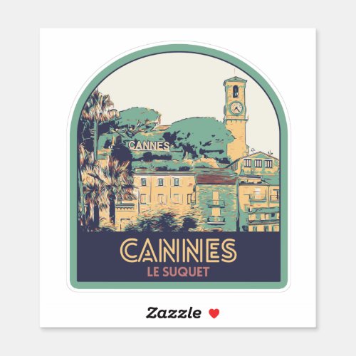 Cannes city France view of suquet old town Sticker