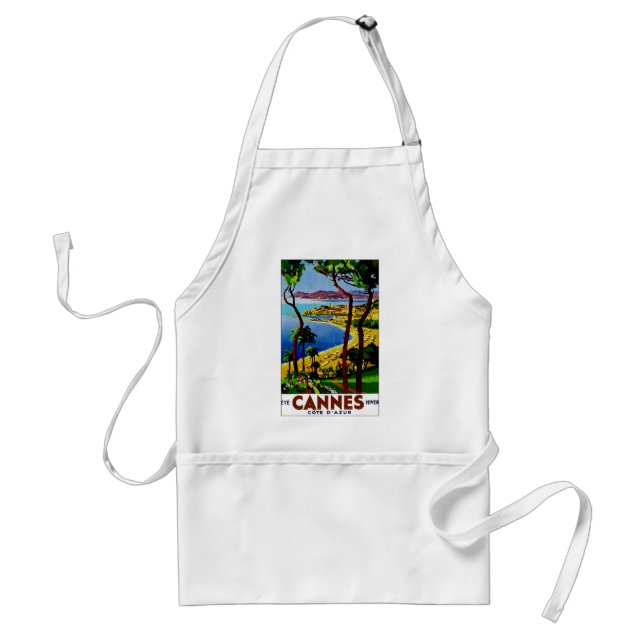 Cannes ~ Cote d'Azur Adult Apron (Front)