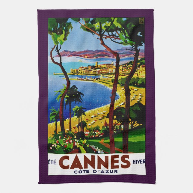 Cannes - Cote d'Azure Towel (Vertical)