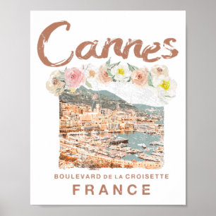 Cannes France French Riviera Festival Vintage Poster