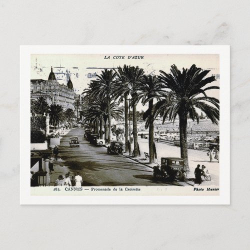 Cannes France Promenade de la Croisette Vintage Postcard