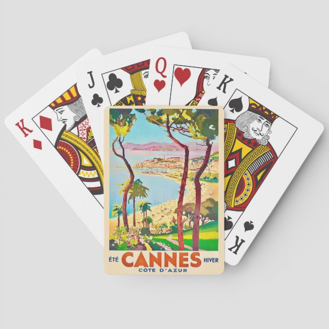Cannes France Travel Playing Cards (Back)