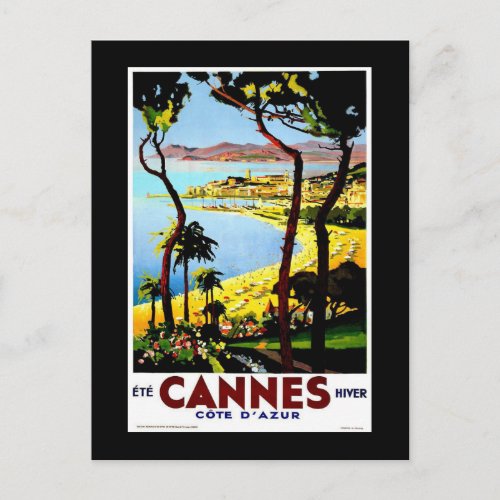 Cannes France Vintage Travel Postcard