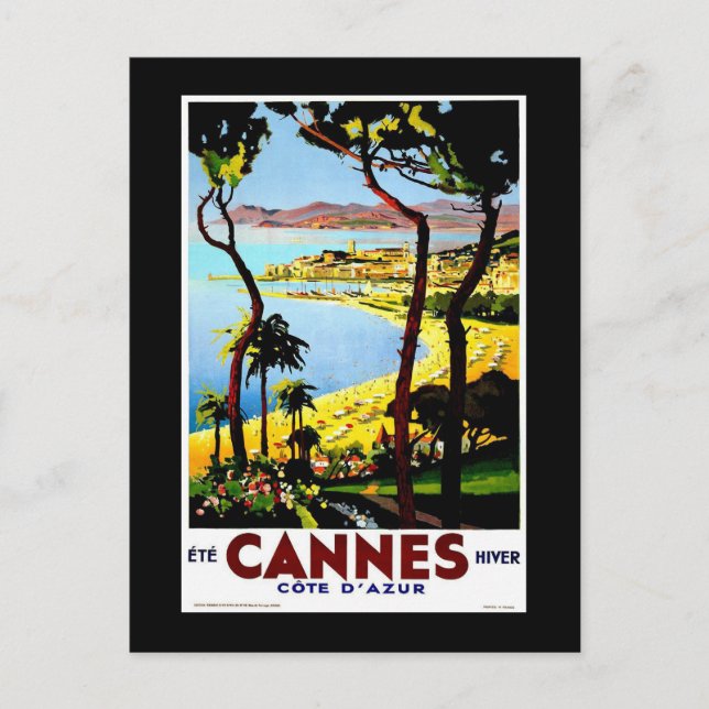 Cannes, France Vintage Travel Postcard (Front)