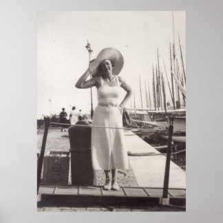 Cannes in 1930s poster