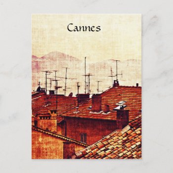 Cannes  Provence Rooftops Postcard by myworldtravels at Zazzle