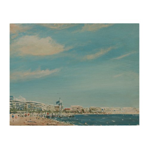 Cannes Sea Front 2014 Wood Wall Art