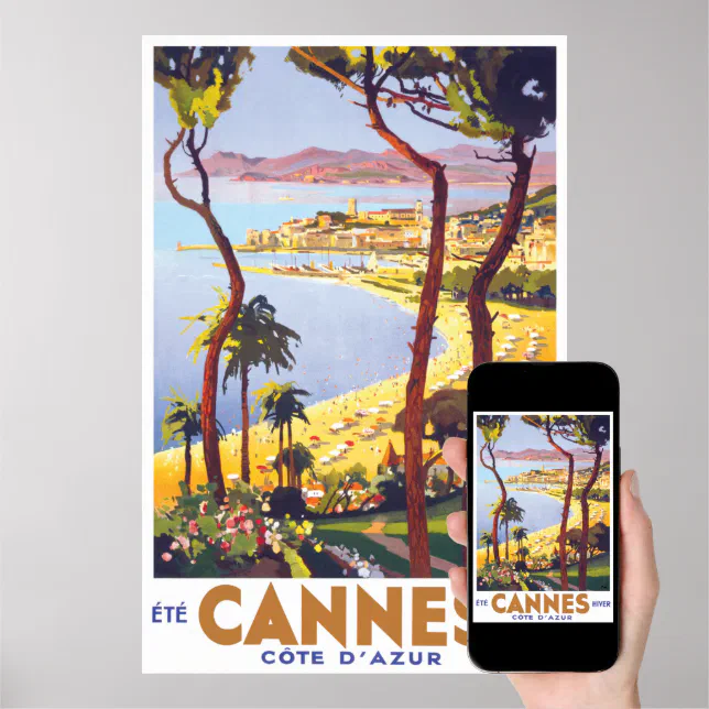 Cannes Travel Poster 