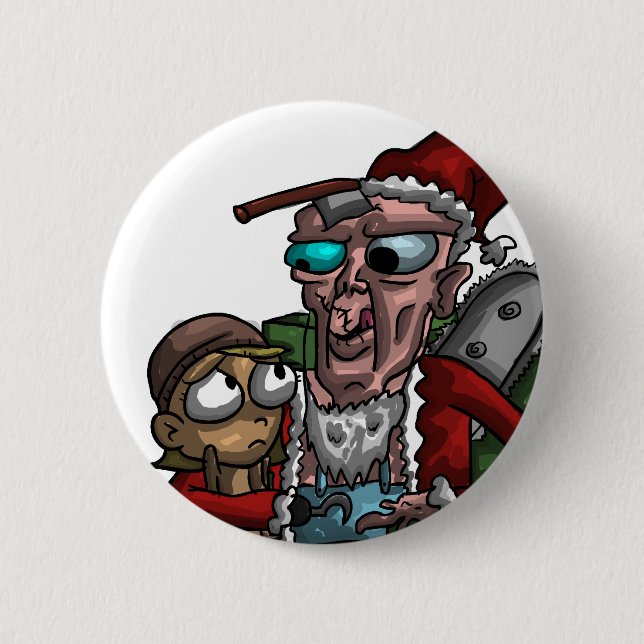 Cannibal Claus Pinback Button (Front)