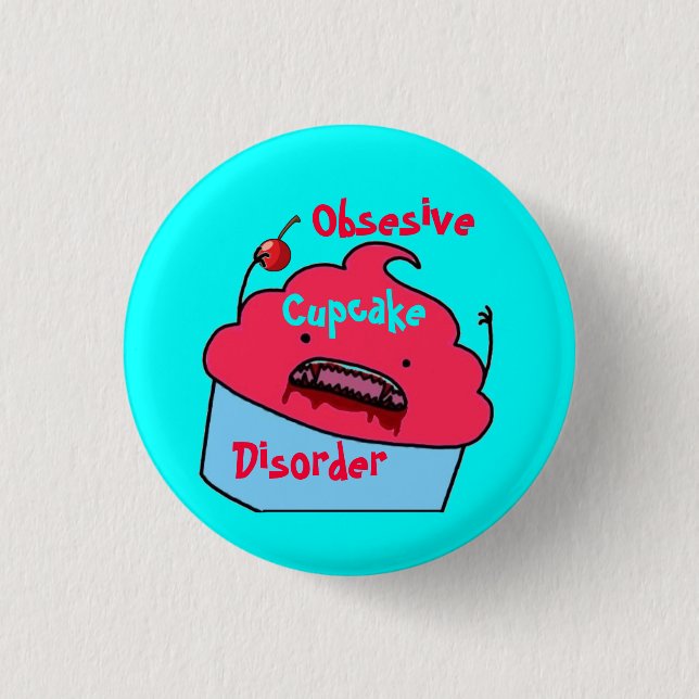 Cannibal Cupcake short prop Button (Front)