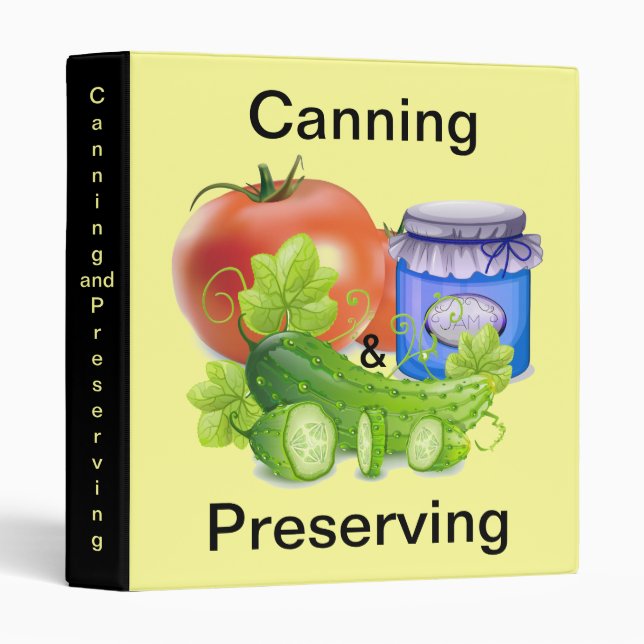 Canning and Preserving Design Avery Binder (Front/Spine)