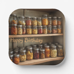 Canning Birthday Paper Plates